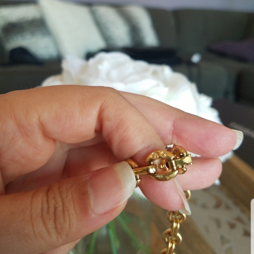 AUTHENTIC Swarovski 18k Gold Plated Chunky Chain Link Vintage Necklace - Picture 16 of 16